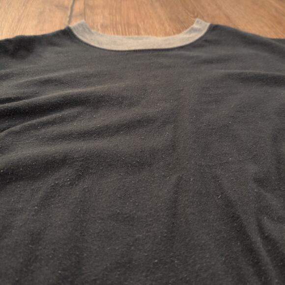 VTG Joe Boxer Men's Large Two Toned Shirt Blank Baseball Navy Gray Y2K - Picture 2 of 6